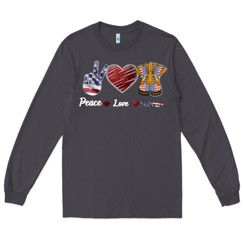 Peace Love Veteran Long Sleeve Tee by Bettercallsaul | Teevron