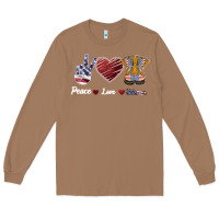 Toasted Coconut Peace Love Veteran Long Sleeve Tee - Bettercallsaul