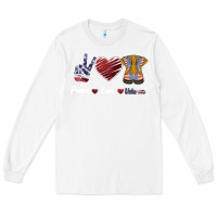 White Peace Love Veteran Long Sleeve Tee - Bettercallsaul