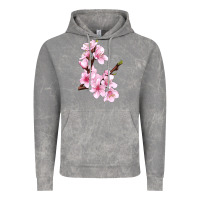 Cloud Rock Peach Blossom Illustrations Vintage Hoodie - LillyAllenDesigns