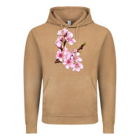 Vintage Camel Peach Blossom Illustrations Vintage Hoodie - LillyAllenDesigns