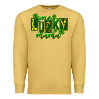 Antique Gold one lucky mama st patricks Premium Sweatshirt - FaDigitalArtStudio