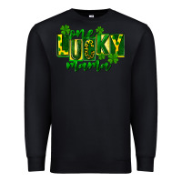 Black one lucky mama st patricks Premium Sweatshirt - FaDigitalArtStudio