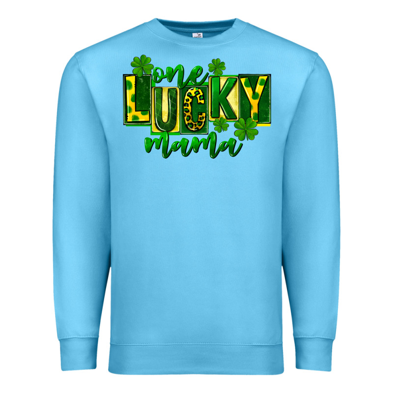 One Lucky Mama St Patricks Premium Sweatshirt by FaDigitalArtStudio | Teevron