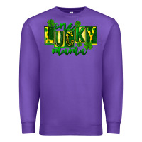 Purple one lucky mama st patricks Premium Sweatshirt - FaDigitalArtStudio