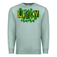 Seafoam one lucky mama st patricks Premium Sweatshirt - FaDigitalArtStudio