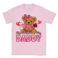 Bubblegum Pink my valentine is my daddy Classic Tee - LillyAllenDesigns