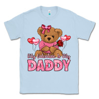 Dusty Blue my valentine is my daddy Classic Tee - LillyAllenDesigns