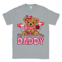 Heather Grey my valentine is my daddy Classic Tee - LillyAllenDesigns