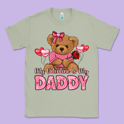 My Valentine Is My Daddy Classic Tee Designed By Lillyallendesigns