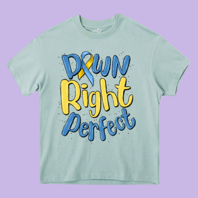 Down Right Perfect Heavy Core Tee Designed By Maliassmallbusiness