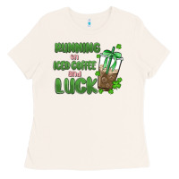 Iced Coffee And Luck Ladies Tee | Teevron
