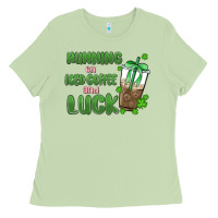 Matcha iced coffee and luck Ladies Tee - MaliasSmallBusiness