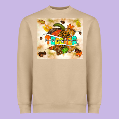 Fall Teacher Pumpkin Heavyweight Sweatshirt Designed By Tumblerdesignbyshophia