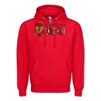 Red love you forever olivia Zipper Hoodie - OliviaCreatesArt