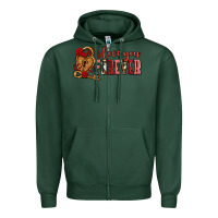 Sports Green love you forever olivia Zipper Hoodie - OliviaCreatesArt