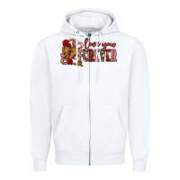 White love you forever olivia Zipper Hoodie - OliviaCreatesArt
