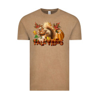 Vintage Coffee Fall Vibes Squirrel Vintage Tee - LillyAllenDesigns