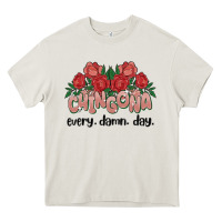 Cream chingona every damn day Heavy Core Tee - MaliasSmallBusiness