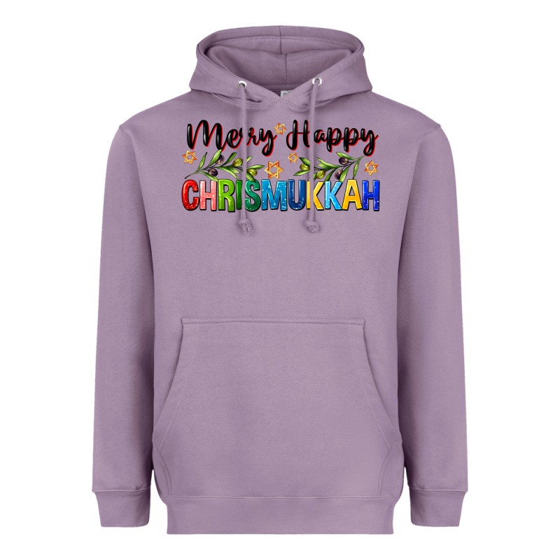 Merry Happy Chrismukkah With Olive Branch Heavyweight Hoodie by FaDigitalArtStudio | Teevron