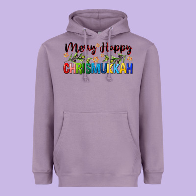 Merry Happy Chrismukkah With Olive Branch Heavyweight Hoodie Designed By Fadigitalartstudio
