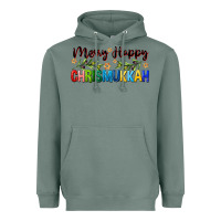 Sage merry happy chrismukkah with olive branch Heavyweight Hoodie - FaDigitalArtStudio