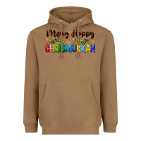 Toasted Coconut merry happy chrismukkah with olive branch Heavyweight Hoodie - FaDigitalArtStudio