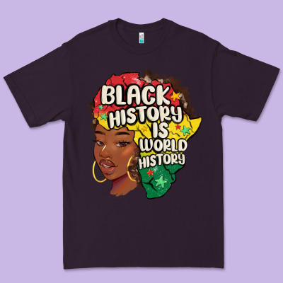 Black History Is World History Premium Tee Designed By Maliassmallbusiness