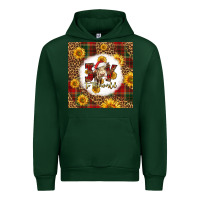 Forest Green joy to the world christmas cow Urban Hoodie - LillyAllenDesigns
