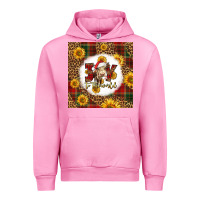 Fuchsia Pink joy to the world christmas cow Urban Hoodie - LillyAllenDesigns