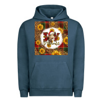 Pigment Midnight Navy joy to the world christmas cow Urban Hoodie - LillyAllenDesigns