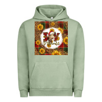 Pigment Oil Green joy to the world christmas cow Urban Hoodie - LillyAllenDesigns