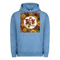 Pigment Pebble Blue joy to the world christmas cow Urban Hoodie - LillyAllenDesigns