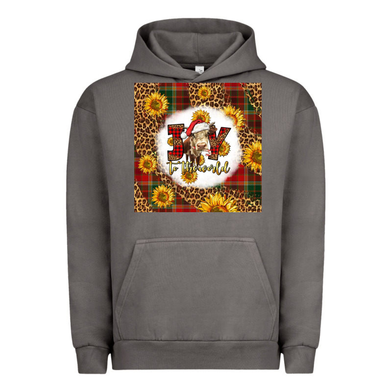 Joy To The World Christmas Cow Urban Hoodie by LillyAllenDesigns | Teevron
