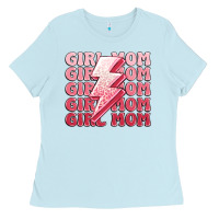 Baby Blue girl mom Ladies Tee - MaliasSmallBusiness