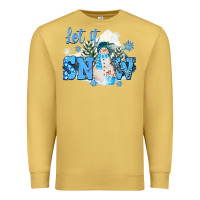 Antique Gold let it snow christmas Premium Sweatshirt - FaDigitalArtStudio
