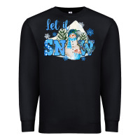 Black let it snow christmas Premium Sweatshirt - FaDigitalArtStudio