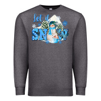 Charcoal Heather let it snow christmas Premium Sweatshirt - FaDigitalArtStudio