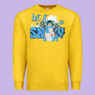 Let It Snow Christmas Premium Sweatshirt Designed By Fadigitalartstudio