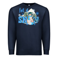 Navy let it snow christmas Premium Sweatshirt - FaDigitalArtStudio