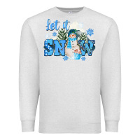 Oatmeal Heather let it snow christmas Premium Sweatshirt - FaDigitalArtStudio