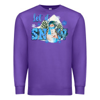 Purple let it snow christmas Premium Sweatshirt - FaDigitalArtStudio