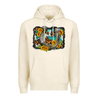 Tofu western leopard cowhide turquoise background horse Premium Hoodie - OliviaCreatesArt