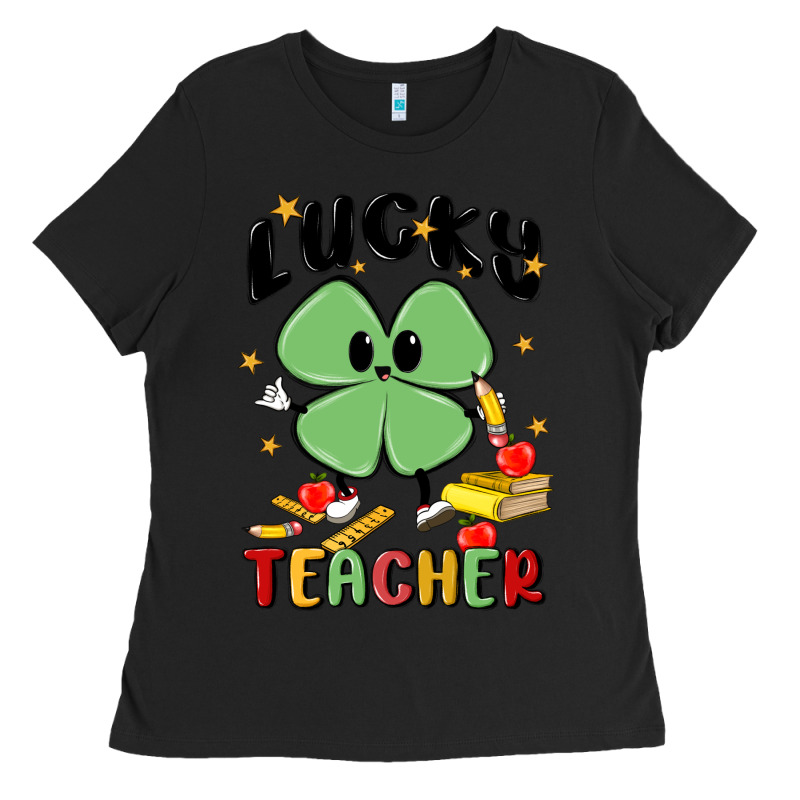 Lucky Teacher Ladies Tee by MaliasSmallBusiness | Teevron
