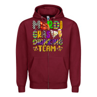 Burgundy mardi gras drinking team with glasses olivia Zipper Hoodie - OliviaCreatesArt