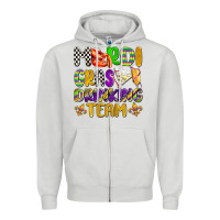 Dove Grey mardi gras drinking team with glasses olivia Zipper Hoodie - OliviaCreatesArt