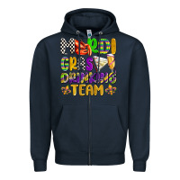 Navy mardi gras drinking team with glasses olivia Zipper Hoodie - OliviaCreatesArt