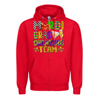 Red mardi gras drinking team with glasses olivia Zipper Hoodie - OliviaCreatesArt