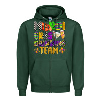Sports Green mardi gras drinking team with glasses olivia Zipper Hoodie - OliviaCreatesArt