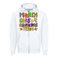White mardi gras drinking team with glasses olivia Zipper Hoodie - OliviaCreatesArt